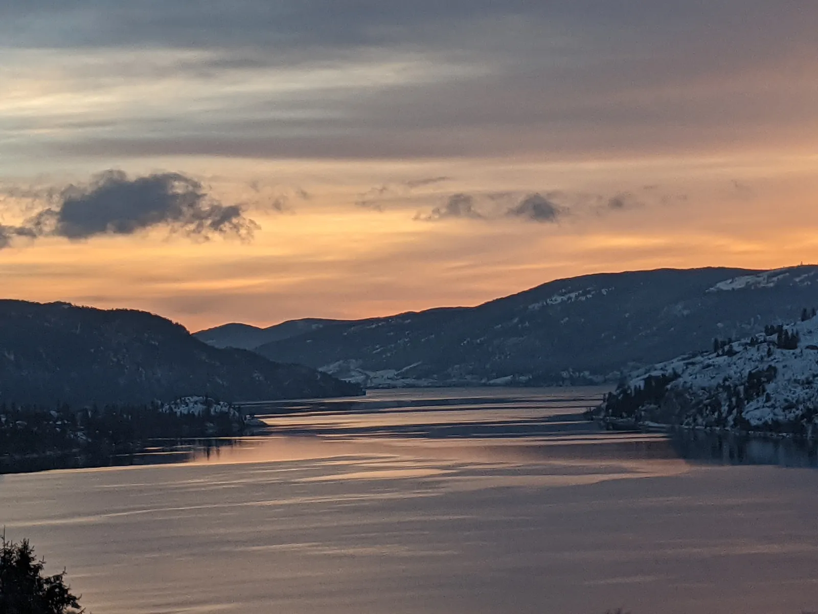 Winter sunset from Middleton Mountain
